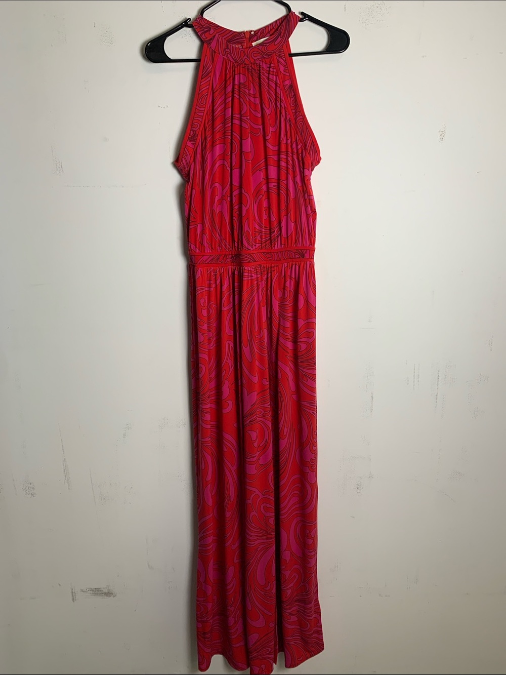 Michael Kors Fuchsia and Magenta Halter Maxi Dress